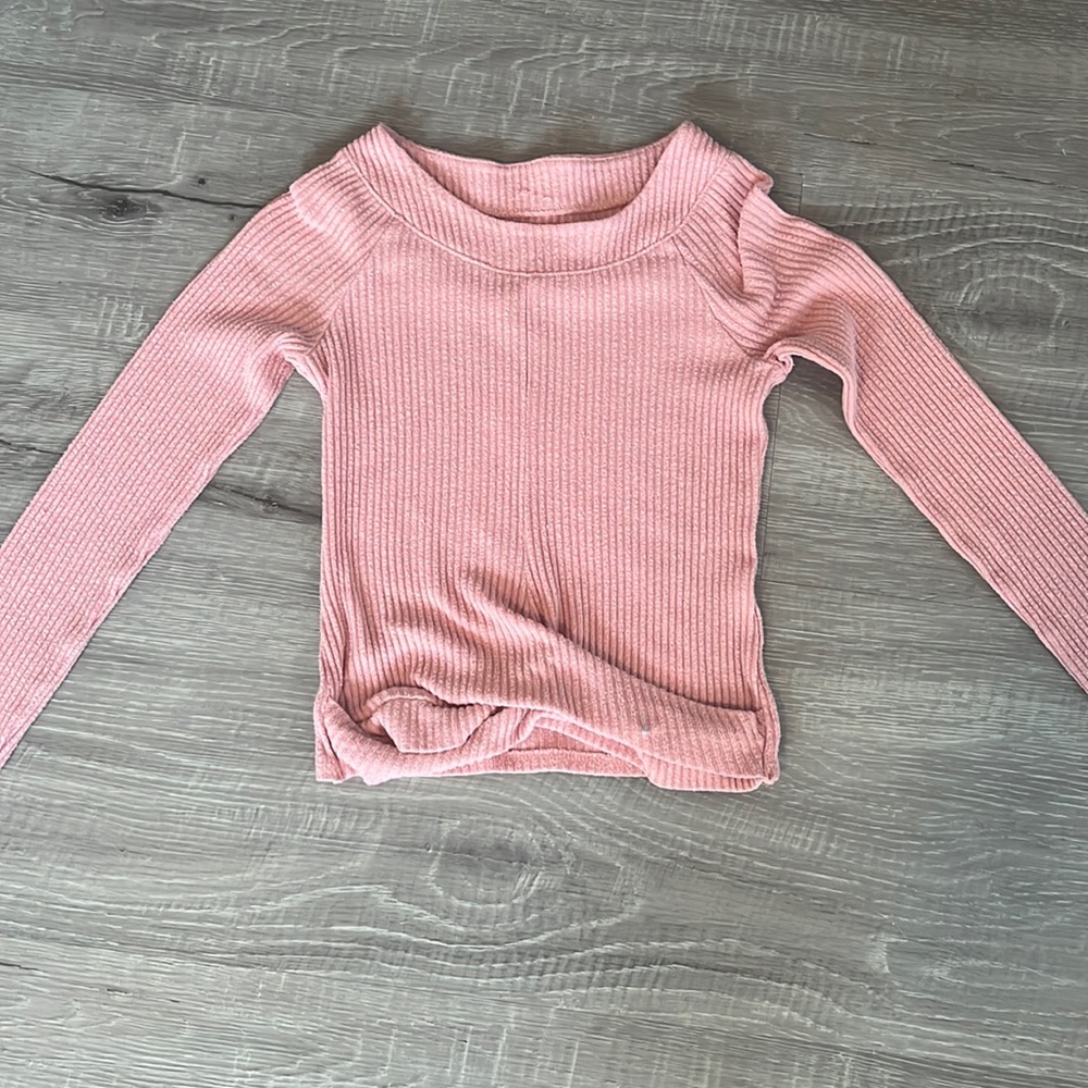 Abercrombie Girls Ribbed Long Sleeve Top